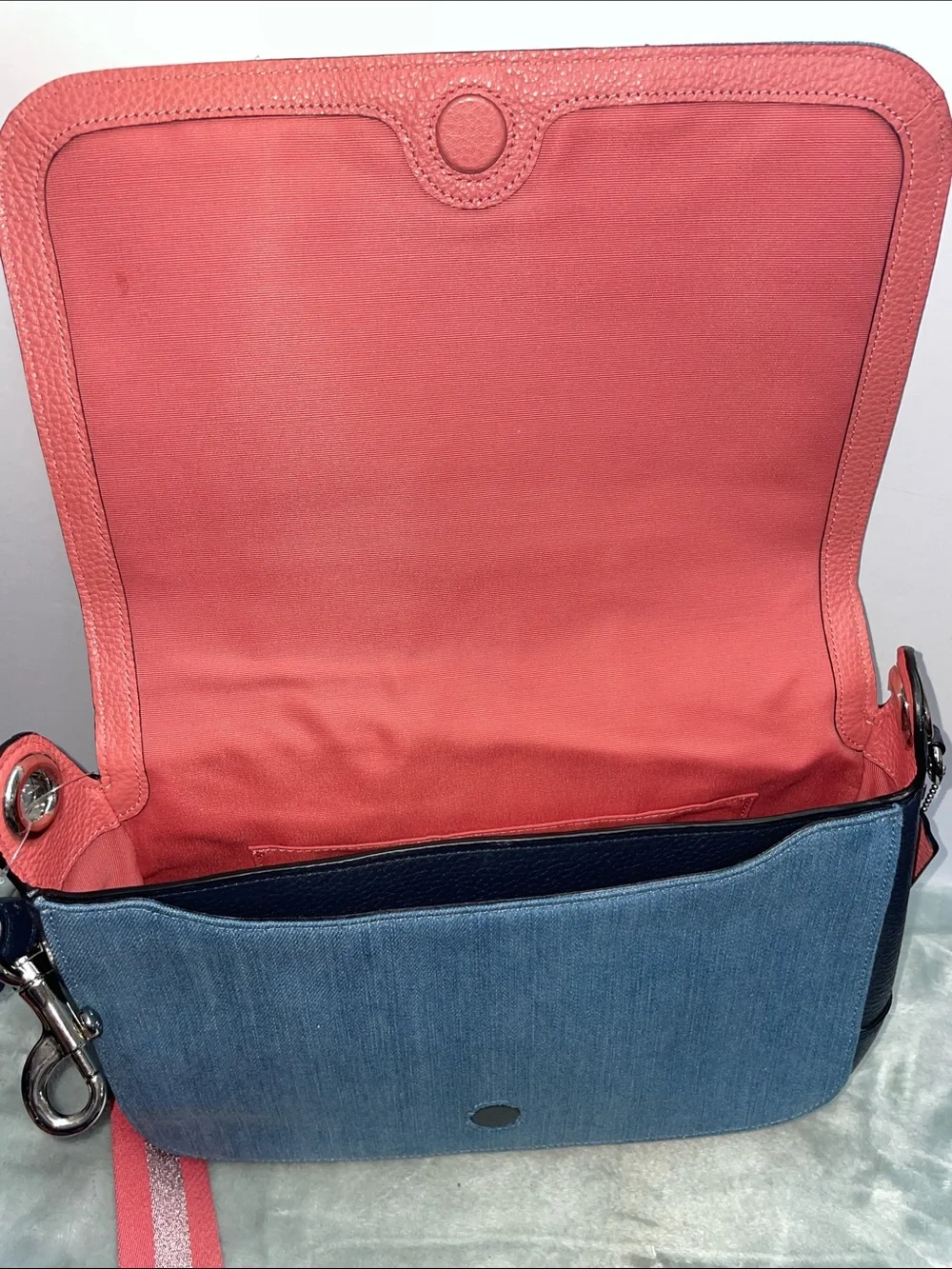 NWT Coach ‘Jes’ Denim Messenger Crossbody